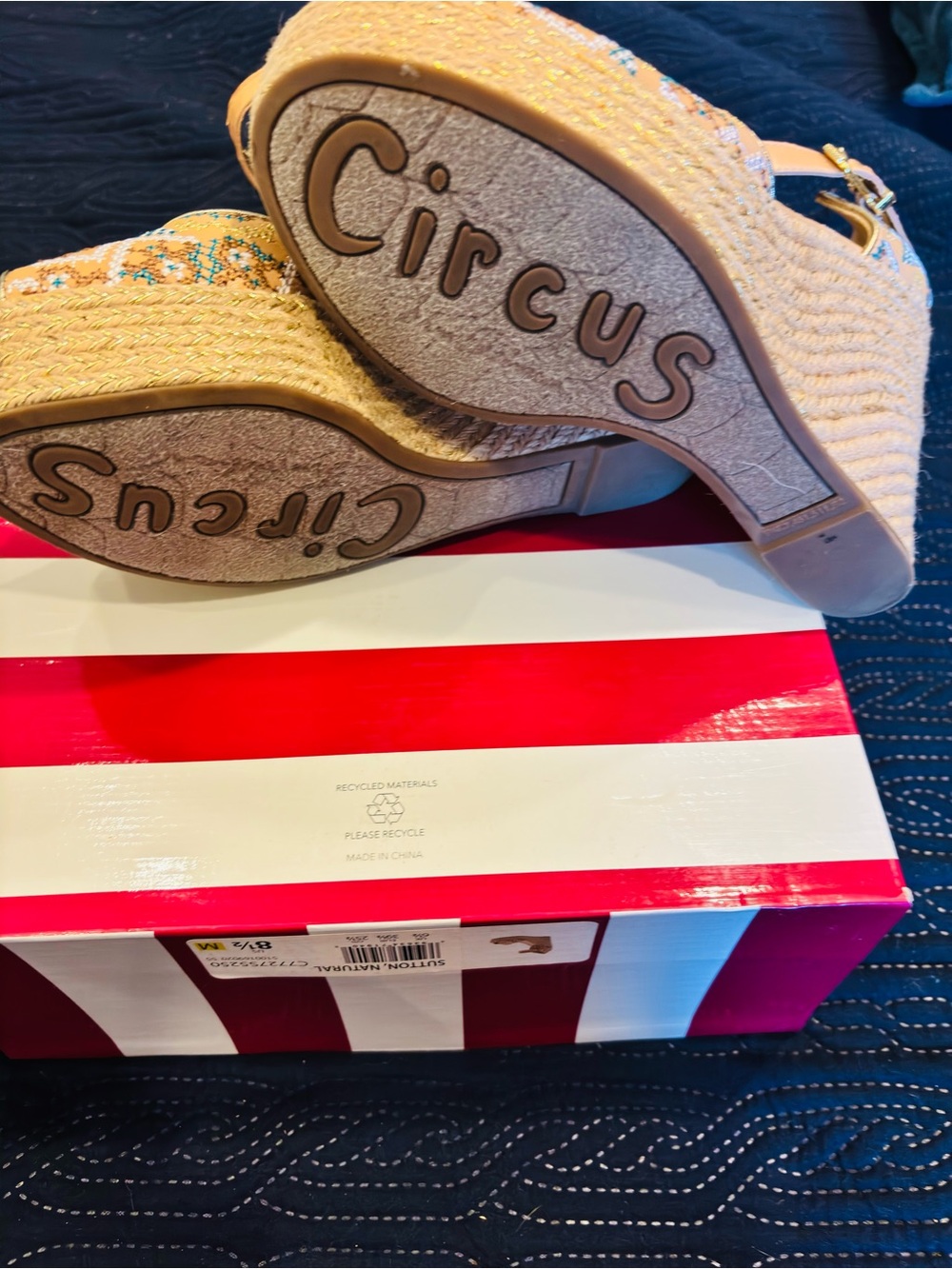 Circus by Sam Edelman Girls' Yellow Braided Wedge Sandals